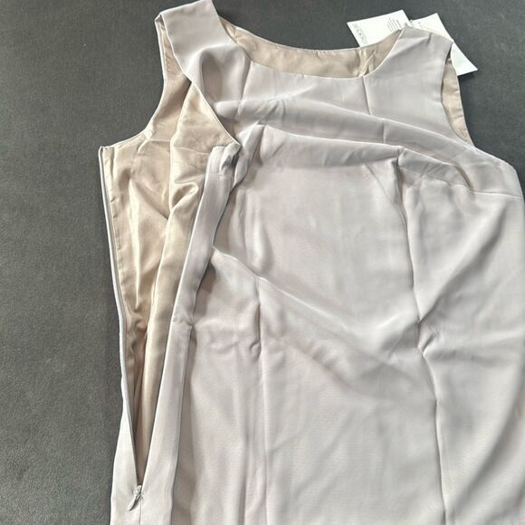 Women’s Gray Chiffon 3 Piece Formal Mother of the Bride Pants Suit Size 16 NEW - Picture 10 of 15